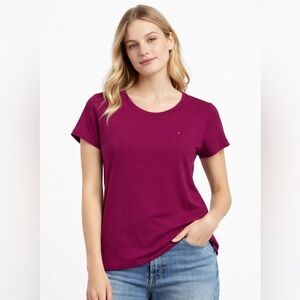 Tommy‎ Hilfiger Pink Logo T-Shirt Women's XL